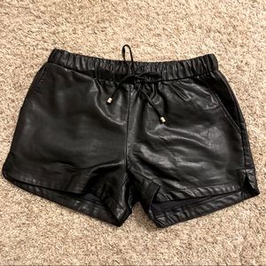 Faux Leather Shorts Size M